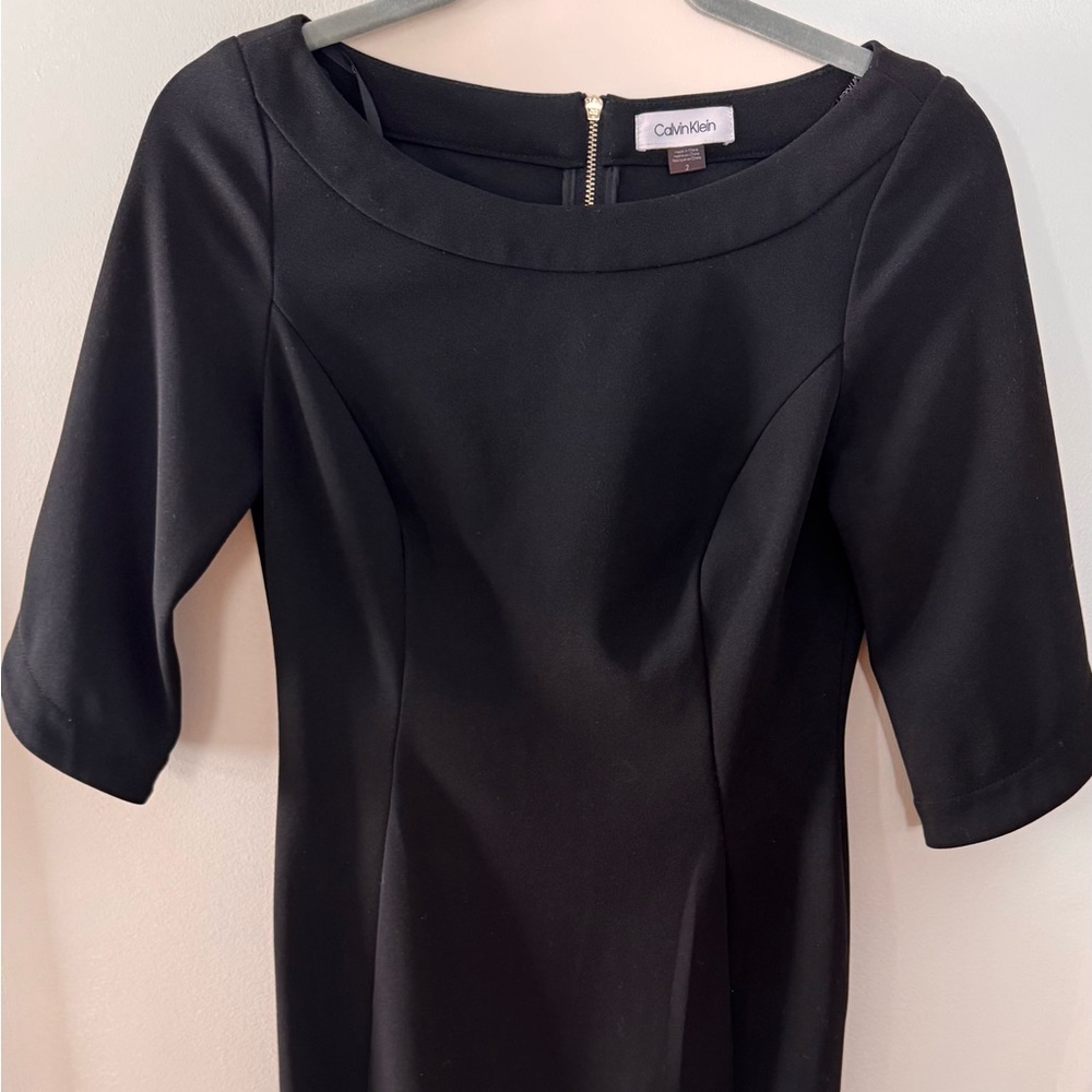 Calvin Klein Classic Black Long Sleeve Dress